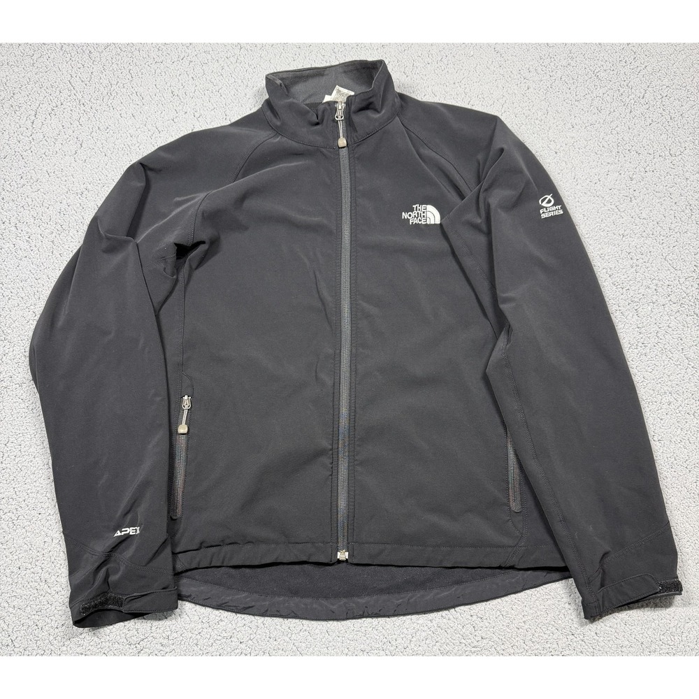 The North Face Apex Flight Series Jacket Mens Large Black Softshell Full Zip